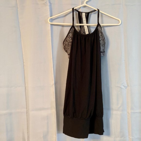 Lululemon Built-In Bra Tank Top (Black & Grey) - Picture 1 of 9